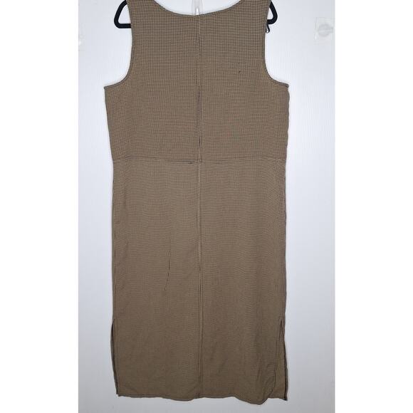 Vintage 90s Gingham Jumper Maxi Dress Large Plaid Academia Cottage Forest Fall - Picture 10 of 11